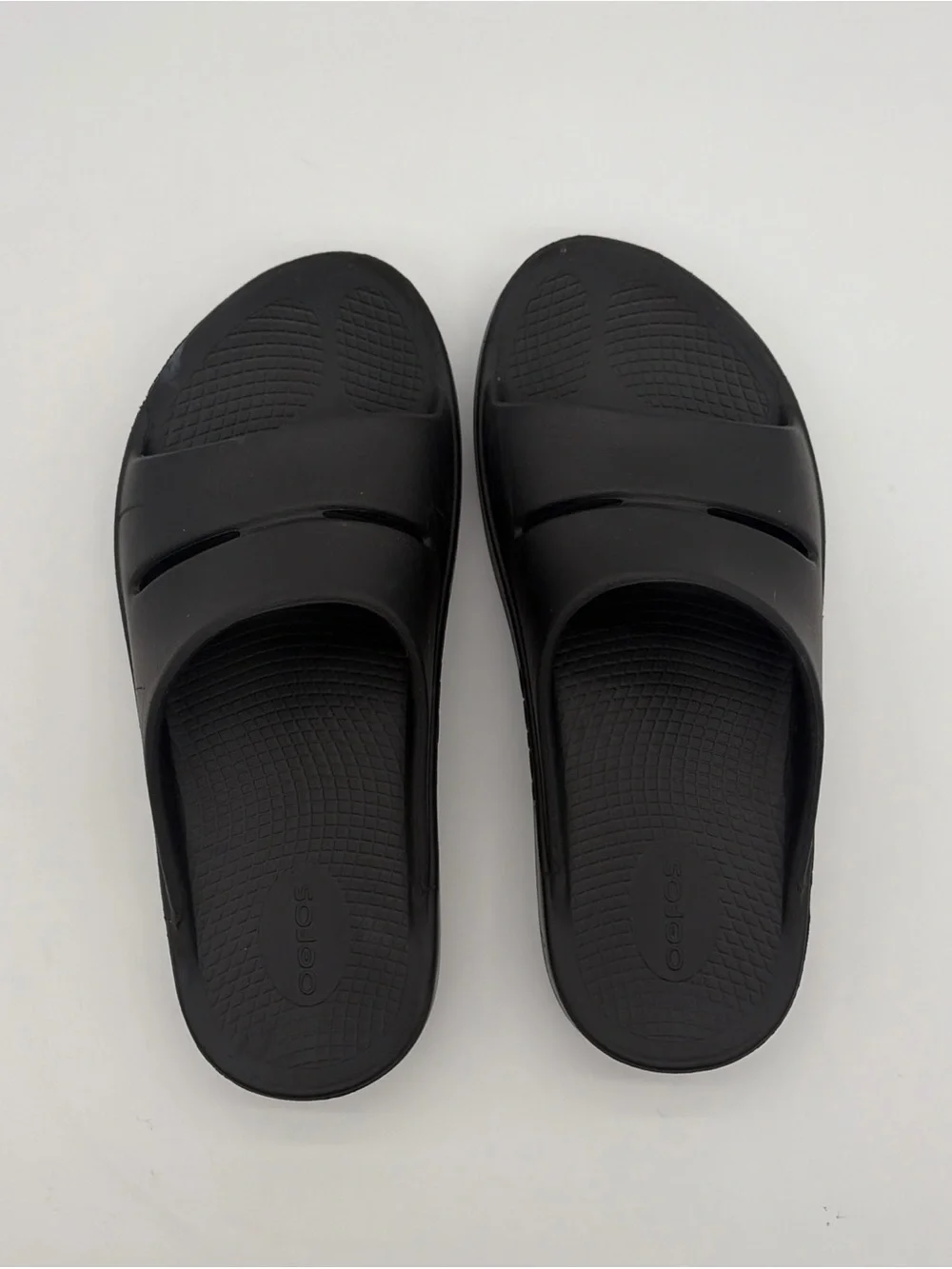 OOFOS Ooahh Luxe Slide Recovery Sandals Black EU 42 US M9/W11